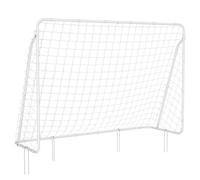 SONGMICS Children's Football Goal 7ft x 4ft, Quick Assembly, in Garden, Courtyard, Park, Beach, Metal Pipes and PE Net, White SZQ215W01