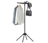 Foldable Clothes Drying Rack, Black / 1-Tier