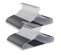 SONGMICS Clothes Hangers, Pack of 60 Plastic Coat Hangers, Space-Saving, Light Gray and Dark Gray UCRP0050G01