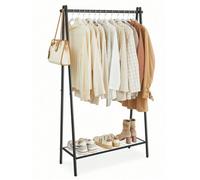 Songmics Clothes Rail, Clothes Rack, Garment Rack With Steel Frame, With Hanging Rail And Shelf, Matte Black