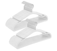 SONGMICS Coat Hangers, Pack of 50, Heavy-Duty Plastic Hangers, with Wide Shoulder Notches, Trousers Bar, 360° Swivel Hook, Space-Saving, 41.6 x 21.4 cm, for Wardrobe, Cloud White CRP060W01