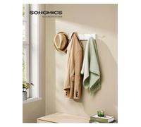 Songmics Coat Rack,wall-Mounted Coat Rack, 5 Dual Metal Hooks, For Coats, Bags, Keys, In The Entryway, Bedroom, Pre-Assembled