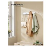 Songmics Coat Rack, Wall-Mounted Coat Rack, Coat Hook With 5 Tri-Hooks, Hook Rack For Bags, Coats, For Hallway, Living Room