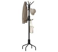 Metal Coat Rack with 12 Hooks, Black