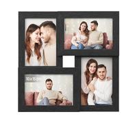 SONGMICS Collage Picture Frames, 4 Frames for 4x6 Photos, Collage Photo Frame for Wall, Multi Frames, Wall Decor, Ink Black RPF25BK