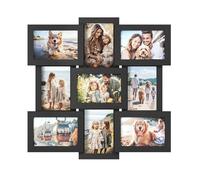 SONGMICS Collage Picture Frames, 9 Frames for 4x6 Photos, Collage Photo Frames for Wall, Multi Frames, Wall Decor, Ink Black RPF029B01
