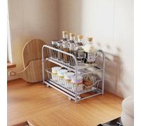 Songmics Cupboard Organiser, 2-Tier Under Sink Storage Organiser With Sliding Basket Drawers