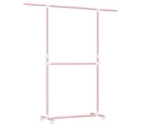 SONGMICS Double Clothes Rail - Clothing Rack with Extendable Top Rail