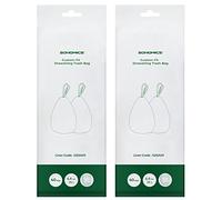 Songmics Bin Liners - Heavy-Duty Drawstring for 25L (6.6 gal) Kitchen Bins, 2 Rolls/80 White