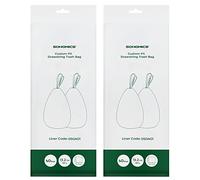 SONGMICS Drawstring Bin Bags, 50L, 2 Rolls, 80 Pieces | Heavy-Duty Rubbish Bags, Pre-Separated, Quick-Dispense Box, Liner Code 30A, White, LEOS Collection KRB050A02