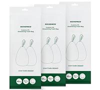 SONGMICS Drawstring Bin Bags, 50L, 3 Rolls, 120 Pieces | Heavy-Duty Rubbish Bags, Pre-Separated, Quick-Dispense Box, Liner Code R, White and Grey, LEOS Collection KRB050A03