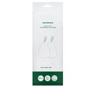 SONGMICS Drawstring Bin Liners, 30L Bin Liners, Code 30A, Customized, 1 Roll, 45 Pieces, White KRB30A