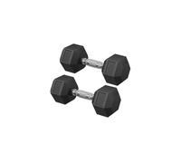 SONGMICS Dumbbell Set, Pair of Hexagonal Dumbbells, Total 20 kg, Workout, Fitness Training, Weightlifting at Home, Gym, Ink Black SYL010B01