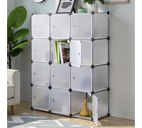 Songmics Durable Storage Cubes 12Pc Cube Storage Organizer, Plastic Cubes, Closet Storage Shelves