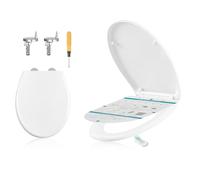 SONGMICS Duroplast Toilet Seat, Oval-Shaped, Soft Close