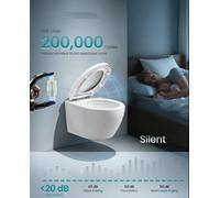 Songmics Elongated D-Shaped Toilet Seat,soft-Close Wc Seat And Lid With Handle, Quick-Release, Supports Up To 300 Kg