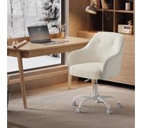 SONGMICS Ergonomic Swivel Chair with Armrests Height Adjustable Home Study in Light Beige SONGMICS Light Beige