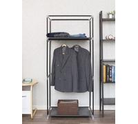 Songmics Fabric Wardrobe, Foldable Closet With Hanging Rail, Single Clothes Rack, Storage Organiser For Bags, Toys, Shoes