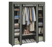 SONGMICS Fabric Wardrobe Portable Wardrobe for Bedroom Clothes Rail with No