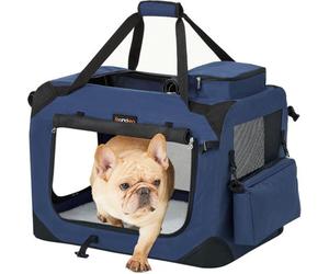 Songmics Feandrea Foldable Pet Carrier Bag,soft Sided Pet Travel Carrier , With Handles, Storage Pockets, 60 X 42 X 42 Cm