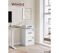 Songmics File Cabinet, Filing Cabinet For Home Office, Printer Stand, With 2 Lockable Drawers, Adjustable Hanging Rails,