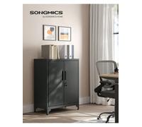 Songmics File Cabinet, Multipurpose Garage Cabinet, Office Cabinet With 2 Doors, Lockable Cabinet, Steel Storage Cabinet