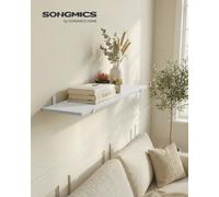 Songmics Floating Shelf, Decorative Wall Shelf, Modern Style, For Bedroom, Living Room, Dining Room, Kitchen