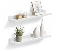 Elegant White Floating Shelves, High Gloss Finish