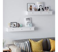Wall-Mounted Floating Shelf with Drawers