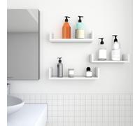 SONGMICS Floating Wall Shelves Set of 3 Variable Sizes Decorative in White SONGMICS White