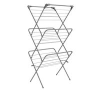 SONGMICS Foldable Clothes Airer, 20 m Drying Space, 70 x 62 x 154.5 cm | Clothes Drying Rack, Steel Frame, Indoor Outdoor Use, Grey, BUNJI Collection LLR720G01