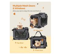 Songmics Foldable Pet Carrier Bag, Portable Cat Dog Carrier, Soft Sided Pet Travel Carrier With Breathable Mesh, With Handles