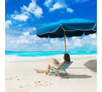 Songmics Folding Beach Chair With 4-Position Adjustable Backrest And Armrests, Comfortable Fabric, Green