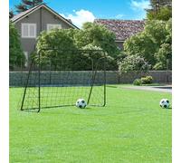 Songmics Football Goal 10Ft X 6.7Ft, Quick Assembly, In Garden, Courtyard, Park, Beach, Iron Pipes And Pe Net, Black