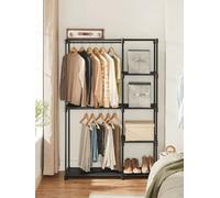 Songmics Freestanding Wardrobe, Foldable Closet,coat Rack With Clothes Rails,clothes Rack, Open Storage Wardrobe,storage Organiser