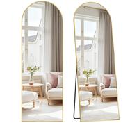 SONGMICS Full Length Mirror, 160 x 50 cm, Arched Floor Mirror with Stand