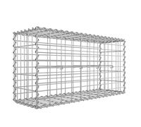 SONGMICS Gabion Basket, Metal Gabion Cage with 5 x 10 cm Mesh for