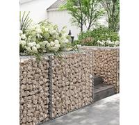 Songmics Gabion Basket Stone Wire Mesh Size 10 X 5Cm Galvanized 100 X 90 X 30Cm Ggb193