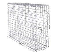 SONGMICS Gabion Stone Basket Retaining Wall Garden wire cage fench privacy fench