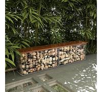 Songmics Gabion Stone Wire Dia 4 mm Mesh Size 10 X 5Cm Galvanized 100 X 50 X 30Cm Ggb153