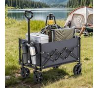 SONGMICS Garden Cart Camping Trolley with Wheels & Adjustable Handle in Grey SONGMICS Grey