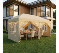 Songmics Gazebo With Sides, Upf 50+, Drizzle-Resistant Folding Canopy Tent, Heavy-Duty Outdoor Shade With Carry Bag