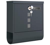 SONGMICS GMB20AG Wall-Mounted Post Box with Lock with Rotating Lid, Viewing Window, Name Holder, Newspaper Compartment, Easy Assembly, 10 x 30.8 x 33