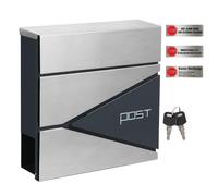 SONGMICS - GMB51AS - Wall Mounted Post Box with Newspaper Holder, Keys, Easy to