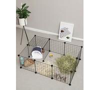 Songmics Guinea Pig Playpen, Indoor Rabbit Run Hutch Cage, Large Exercise Enclosure, Diy Metal Modular Fence