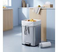 Songmics Heavy-Duty Bin Bags, Drawstring Rubbish Bags For 4-5.3 Gallon (15-20L) Kitchen Bins, Pre-Separated
