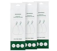 SONGMICS Heavy-Duty Bin Bags, Drawstring Rubbish Bags for 4-5.3 Gallon (15-20L) Kitchen Bins, Pre-Separated, Liner Code 020A01, 2 Rolls, 80 Pieces, White KRB020A02