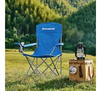 SONGMICS Heavy Duty Folding Camping Chairs Set of 2 with Drink Holder in Blue SONGMICS Blue