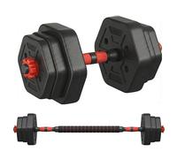 SONGMICS Hex Adjustable Dumbbells & Barbell Weights Set, 1 x 10 kg