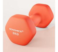 Songmics Hex Dumbbell Set, Home Fitness Weights For Strength Training, Workout Equipment Pair, Orange